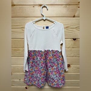 Old Navy Cream and Floral Kids Dress